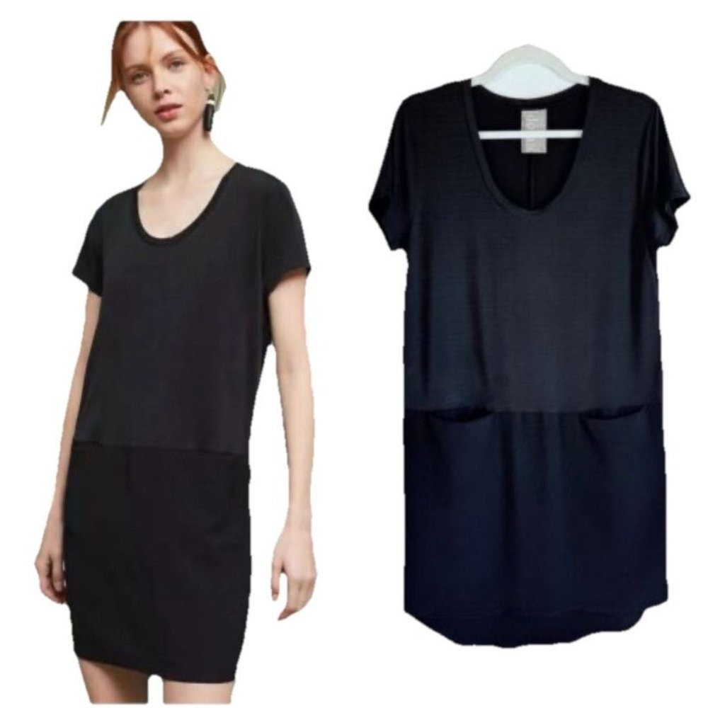 Anthropologie Dolan Loren Left Coast Collection Black Shift‎ Dress Size Small
